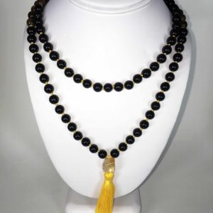 OMmala Designs Tiger’s Eye & Onyx Necklace