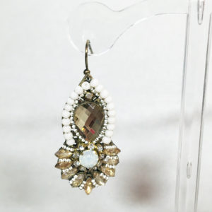 Gold Beaded Drop Earrings