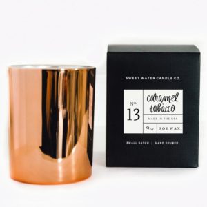 SWD Rose Gold Caramel + Tobacco Soy Candle