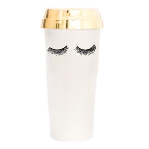 SWD Eyelashes Gold Coffee Mug