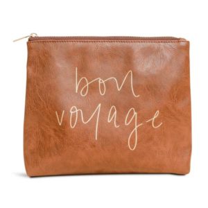 Bon Voyage Faux Leather Makeup Bag